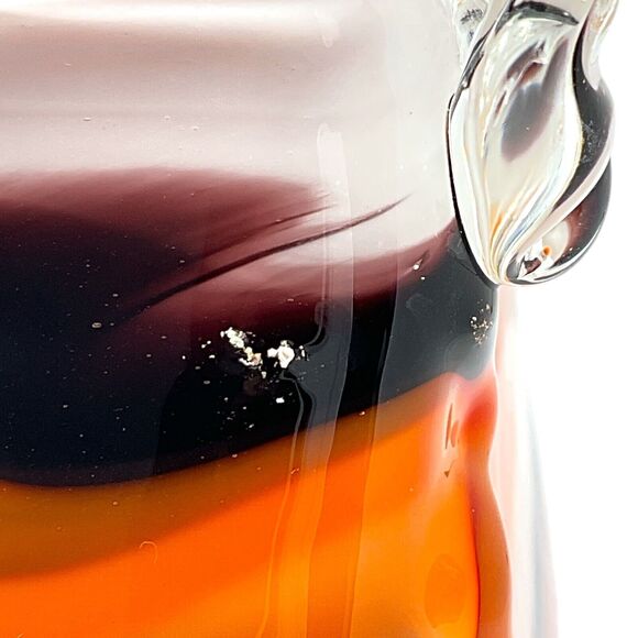 Halloween Murano Style Hand Blown Studio Art Glass Purse Vase Handbag Planter - Picture 6 of 9